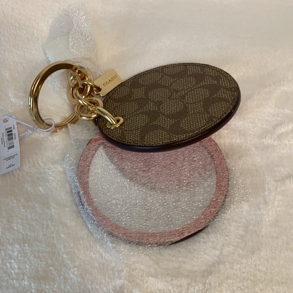 Coach Mirror Bag Charm In Signature Canvas - Picture 3 of 8